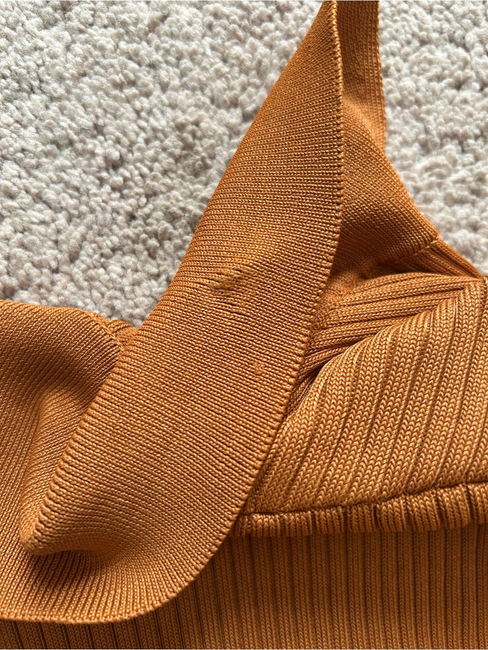 Lauren Ralph Lauren Women's Ribbed Button-Front Cardigan in Dark Mustard S - Picture 6 of 6